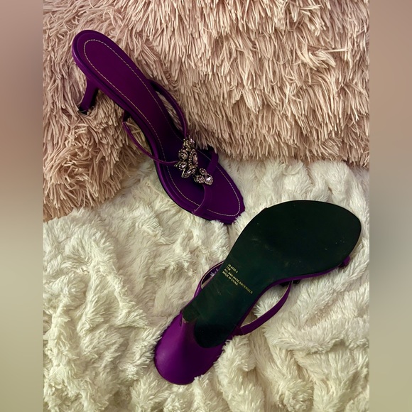 Jessica London Purple Crystal Heeled Sandals Size 11M RARE & HTF - Picture 15 of 16